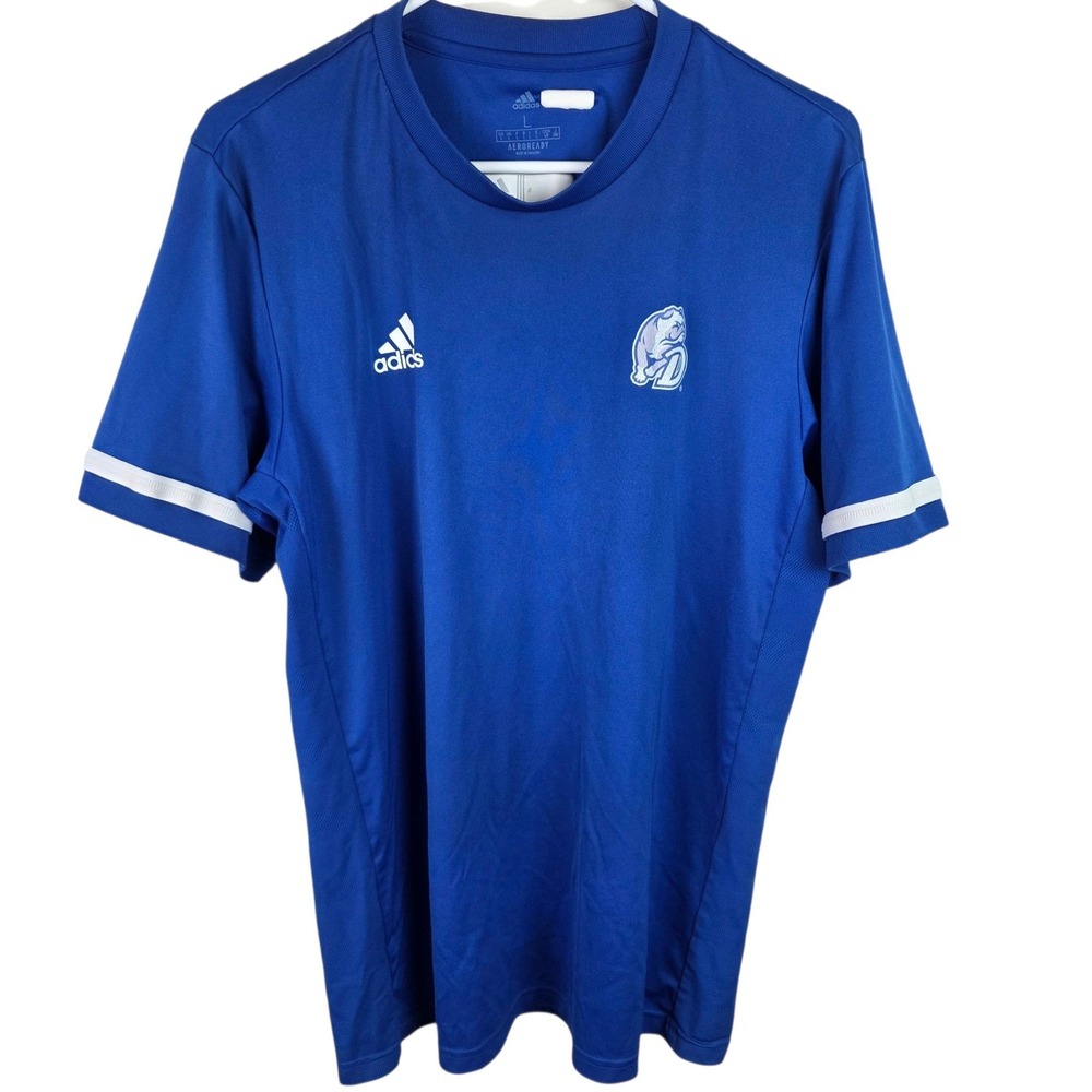 Adidas Drake Bulldogs Shirt Mens Large Blue Good Aeroready Athletic Tee